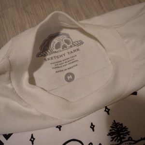 White Sketchy Tank Friends Till The End T Shirt